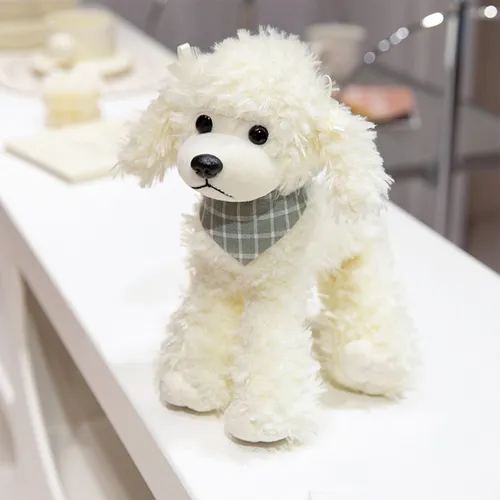 11 Inches Scarf Poodle Cute Dog Doll Plush Toy Simulated Dog