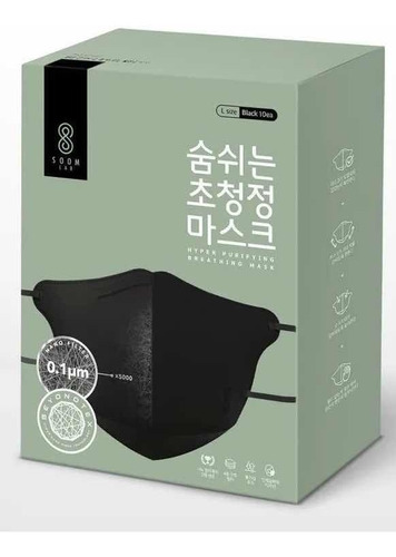 Cubrebocas Nano Mask Soomlab Coreano Reutilizable 4pz Leov