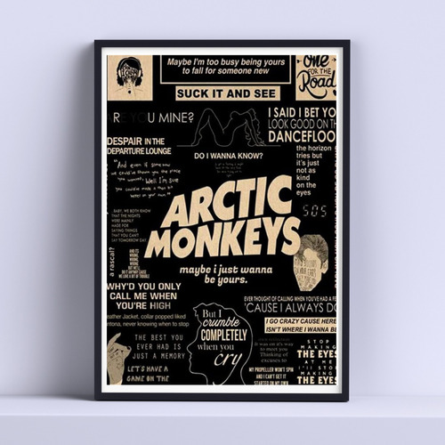 Cuadro Arctic Monkeys Decorativo 30x40 Cm Listo P Colgar