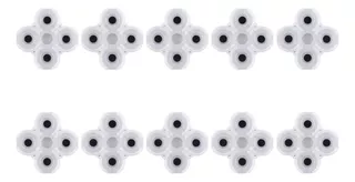 10 Rubber Pad Goma Botones Compatible Con Ps4 Todos