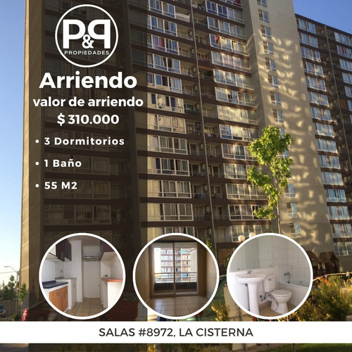 Arriendo Depto 3d 1b En La Cisterna A Cuadras De Intermodal.