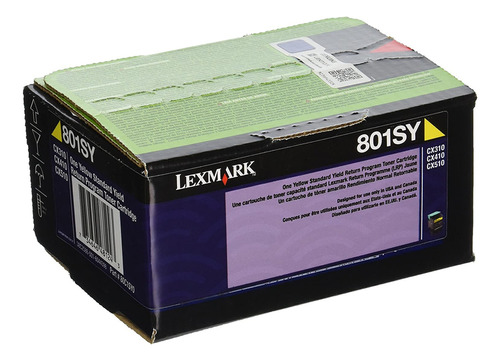 Lexmark 80c1sy0 Tóner Amarillo Del Programa De Retorno De Re