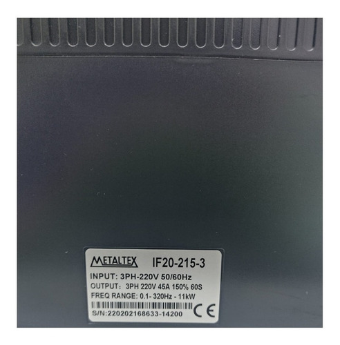 Inversor De Frequência Trifásico 15cv 45a 220v If20-215-3