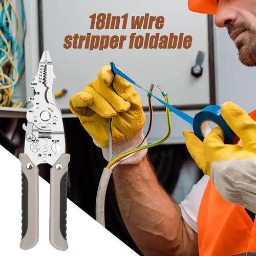 Stripper De Alambre Plegable Alicates Plegables Multifuncion