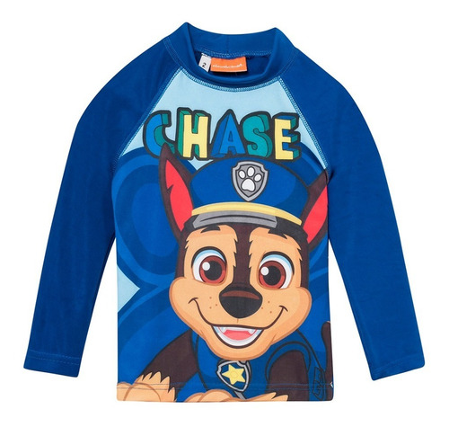 Remera Manga Larga Paw Patrol Chase Proteccion Solar Uv50