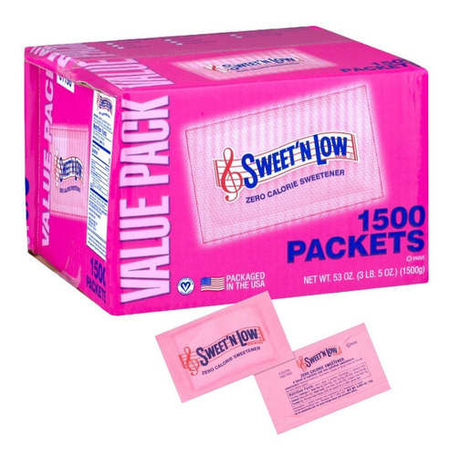 Endulzante Sweet N Low Caja De 1500 Paquetes Importado