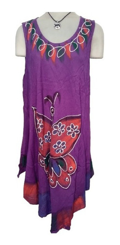 Vestido Batik Mujer Largo&amplio Estampado Importado India