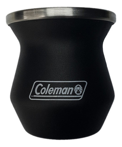 Mate 220 Ml Coleman  De Acero Inoxidable  Negro