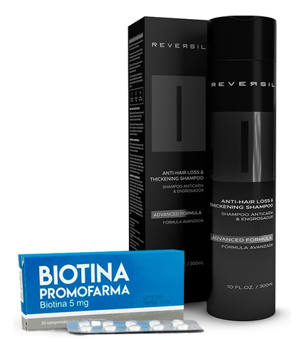 Biotina 5mg X30 + Reversil® Shampoo Anticaída | Pack Cabello