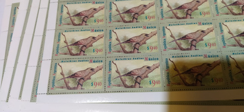 10 Sellos Mint Gj 2731 Tordo Músico - Argentina 1995