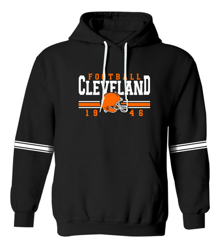 Pack Sudadera, Playera Y Gorra Con Diseño Cleveland Football