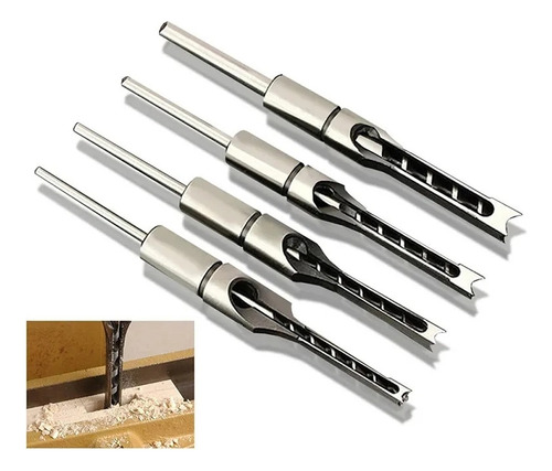 * Brocas De Agujero Cuadrado De 4 Piezas Para Madera