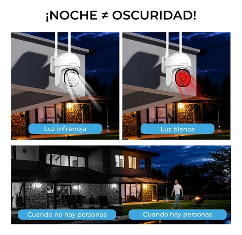 Cámara De Seguridad Exterior Wifi 2mp 1080p 36luces