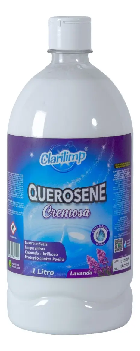 Querosene Cremosa Clarilimp Lavanda 1l Limpa Vidros