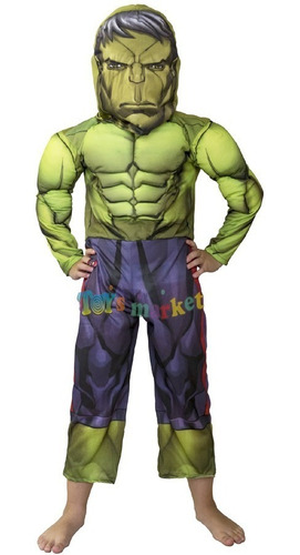 Disfraz Hulk Con Musculos Traje Musculoso De New Toys Marvel
