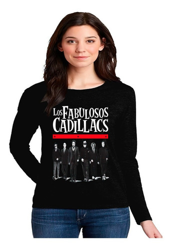 Polera Manga Larga Mujer Los Fabulosos Cadillacs Concierto 1