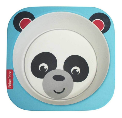 Plato Cuenco Bowl Cuadrado Bambu Panda Fisher Price Bamboo