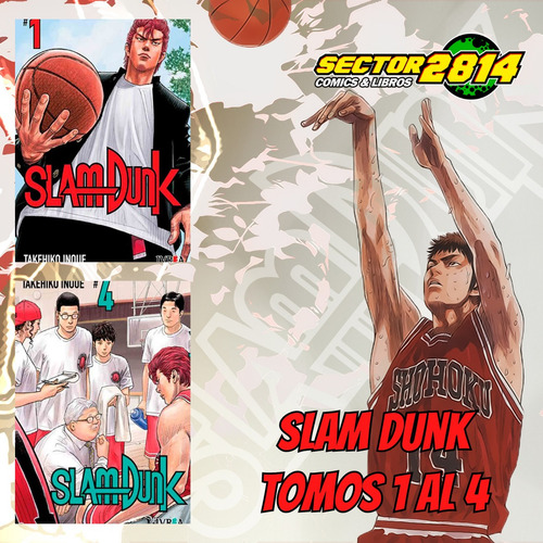 Slam Dunk Bunko Nueva Edición Tomos 1 Al 4- Ivrea