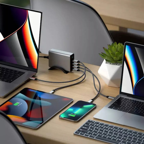 Cargador Macbook Universal Usb-c 4 Puertos 165w Satechi