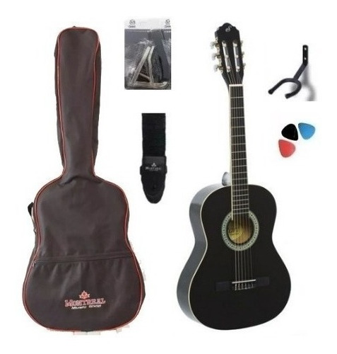 Kit Violao Giannini Infantil Acustico Nylon N6 Preto Black 