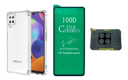 Imagem 1 de 10 de Case Compativel Galaxy M62 + Pelicula Ceramica 9d + Camera