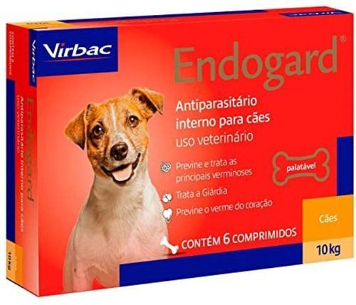 Vermífugo Endogard Para Cães Até 10kg C/ 6 Comp Virbac