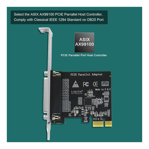 Placa Paralela Pci Linkstek Express De 1 Porta Para Ieee