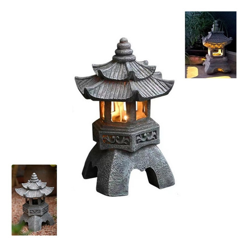Estatua De Linterna De Pagoda De Chino, De Jardín,a