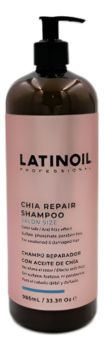 Shampoo Reparador Latinoil Con Aceite De Chía, Omegas 985ml.