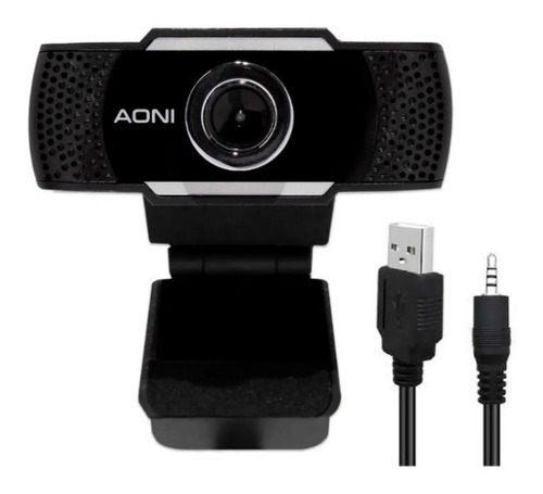 Imagen 2 de 5 de Aoni Camara Webcam Hd 720 P C/micrófono Windows 10 Zoom Meet