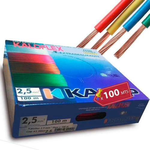 Cable Unipolar 2.5 Mm X 100m Kalop Extraflexible Categoria 5