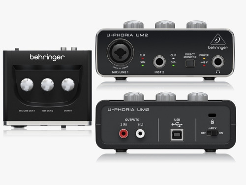 Interface Behringer U-phoria Um2 Usb 2x2 Envio Inmediato +