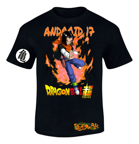 Camiseta Negra Dragon Ball Androide 17