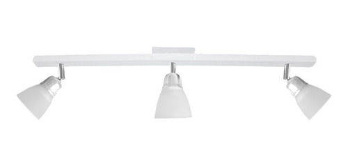 Colgante Barral Riel Plafon En Blanco  3 Luces 