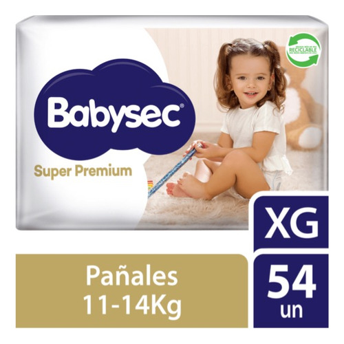 Pañales De Bebé Babysec Super Premium Cuidado Total 54 Un Xg