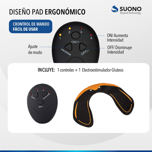 Imagen 3 de 10 de Electro Estimulador Muscular Glúteos Cadera Gym Fitness