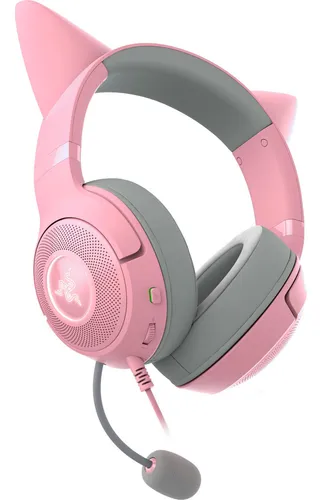 Razer Kraken Kitty V2 Usb Headset With Rgb Kitty Ears Quartz