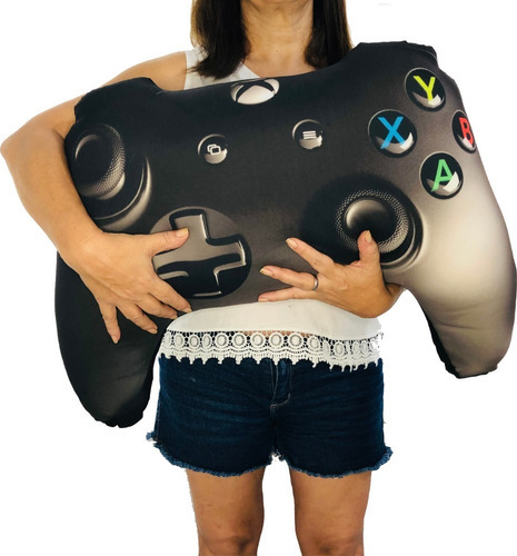 Almofada Controle 65cm Xbox One Cor Preto Desenho do tecido Controle De Video Game