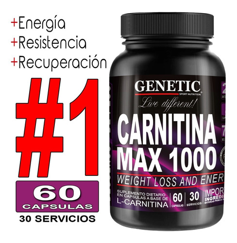 Súper Quemador Grasas Abdominal Lipo Burn Carnitina Genetic