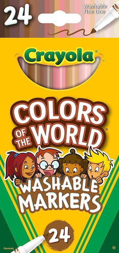 Plumones Lavables Crayola, 24 Tonos Diferentes Colors Of The