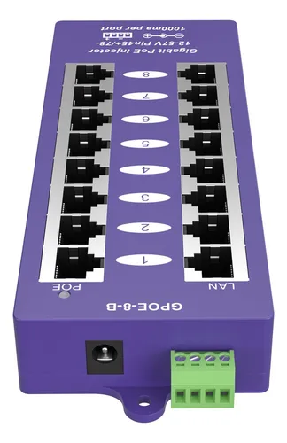 ' Switch Poe Gigabit 8 Puertos For Ubiquiti Mikrotik