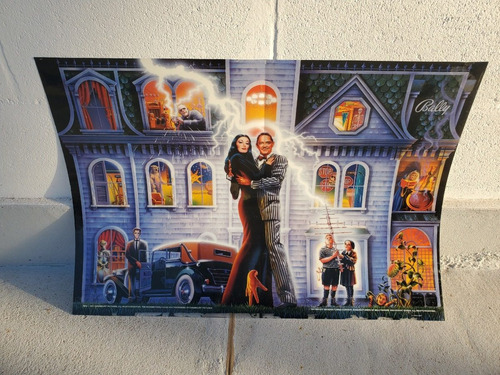 Imagen 2 de 5 de Backglass The Adams Family Pinball - (lamina Sola)