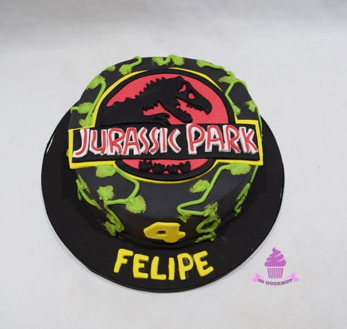 Torta Jurassic Park World Tematica Dinosaurio Mundo Jurasico