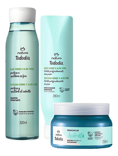 Kit Natura Tododia Shampoo Acondicionador Mascara