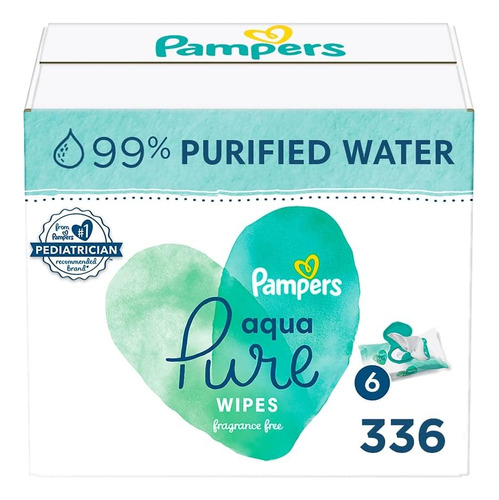 Toallitas Húmedas Pampers Aqua Pure Sensitive Para Bebés, 33