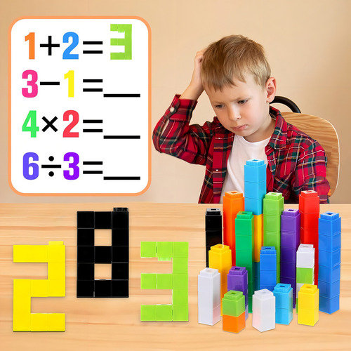 Cubos Conectores Matemática 100 Unidades Método Singapur