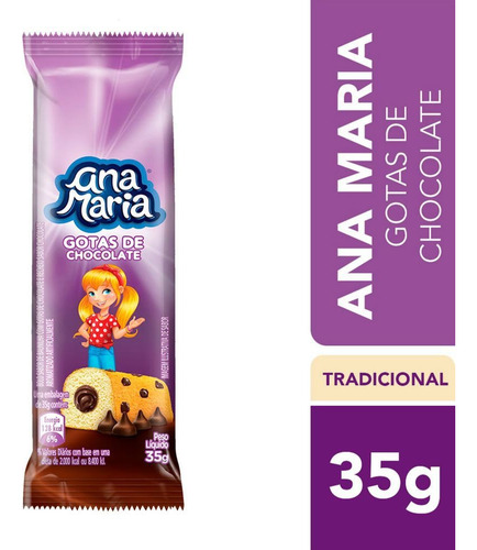 Bolo Gotas de Chocolate Ana Maria 35g