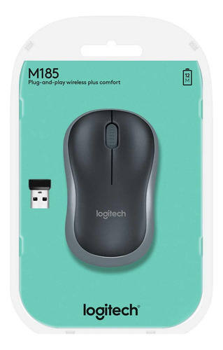 Gratis!!! Mouse Inalámbrico Logitech M185 Con 3 Botones Blac