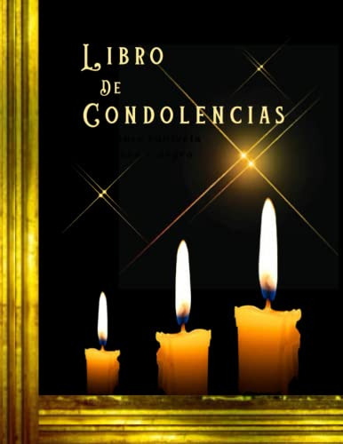 Libro De Condolencias Elegante Cubierta En Oro Y Negro Guard