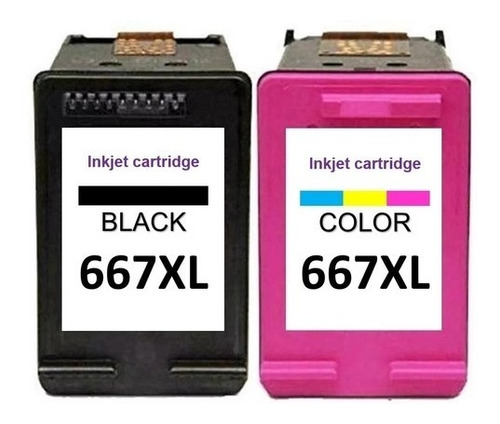 Kit De Cartuchos Tinta Negro Y Color 667 Xl Advantage
